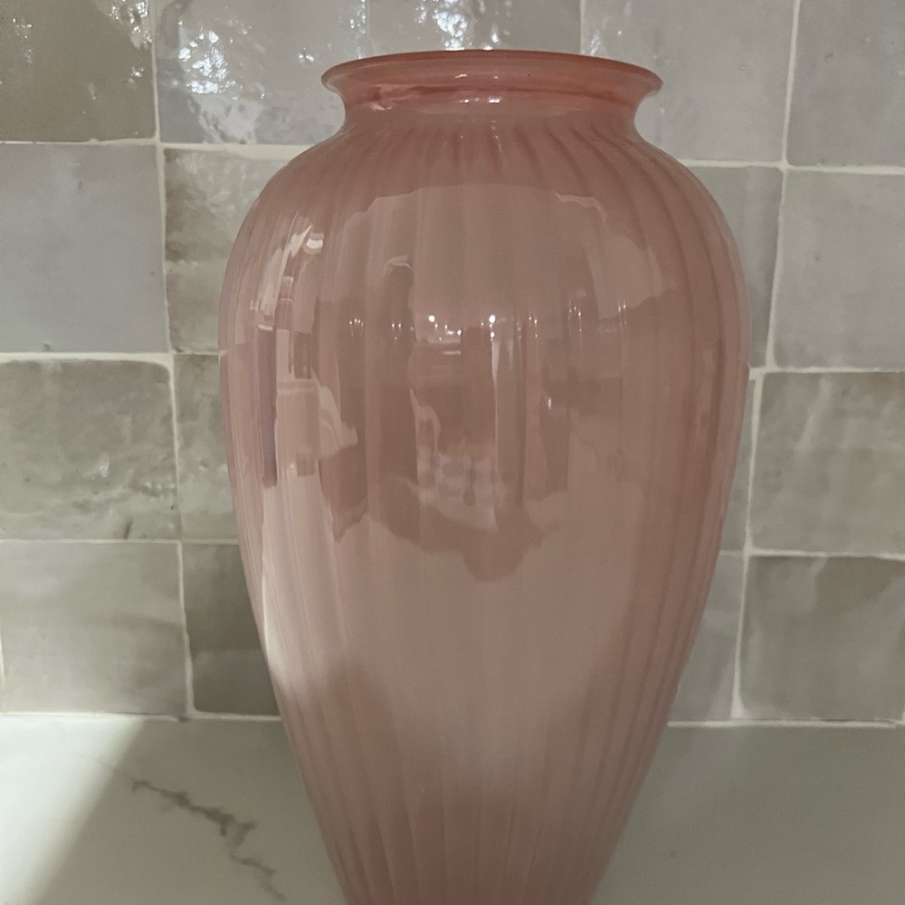 Elegant Pink Glass Vase Love Shack Fancy style beautiful